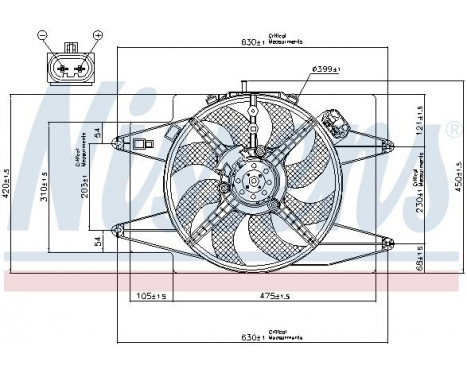 Fan, radiator 85105 Nissens, Image 7