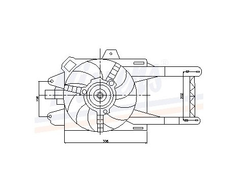 Fan, radiator 85117 Nissens