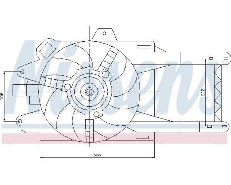 Fan, radiator 85117 Nissens, Image 2