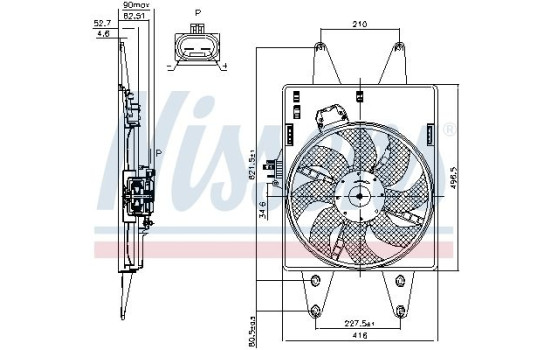Fan, radiator 85126 Nissens, Image 7