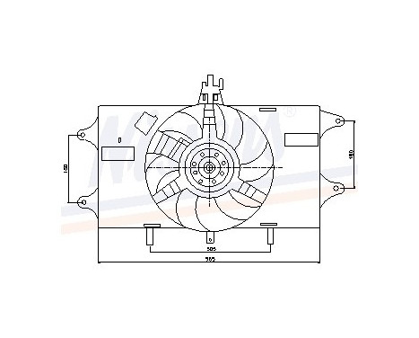 Fan, radiator 85128 Nissens