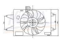 Fan, radiator 85129 Nissens