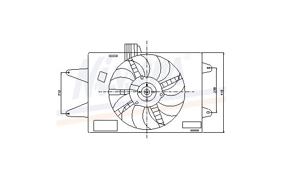 Fan, radiator 85129 Nissens