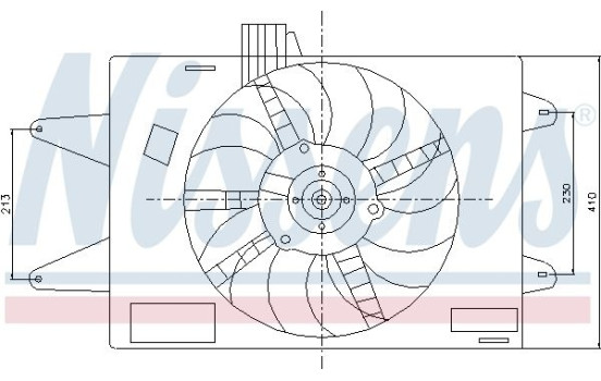 Fan, radiator 85129 Nissens, Image 2