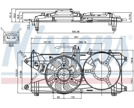 Fan, radiator 85131 Nissens, Image 8