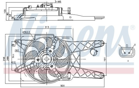 Fan, radiator 85138 Nissens, Image 7