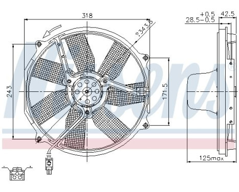 Fan, radiator 85151 Nissens, Image 7