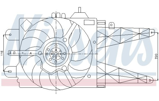 Fan, radiator 85158 Nissens, Image 7