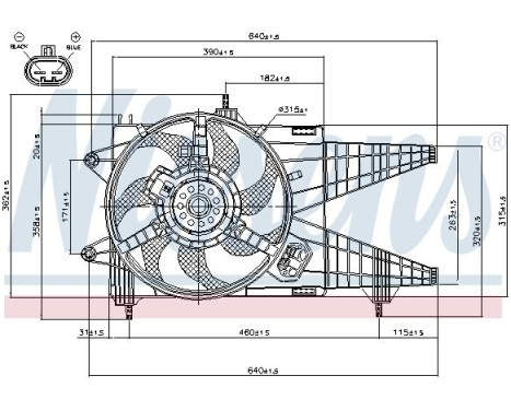 Fan, radiator 85160 Nissens, Image 2