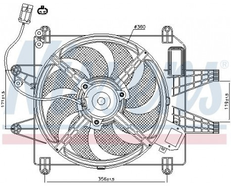 Fan, radiator 85167 Nissens, Image 7