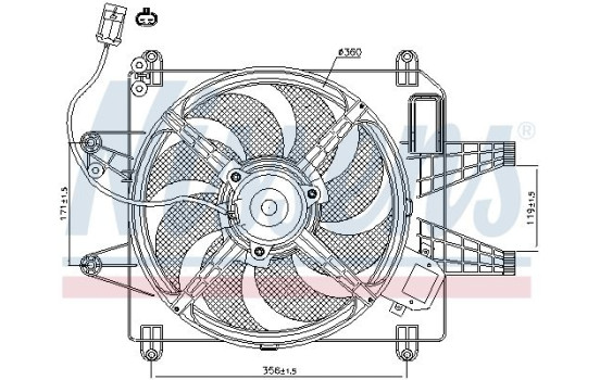 Fan, radiator 85167 Nissens, Image 7