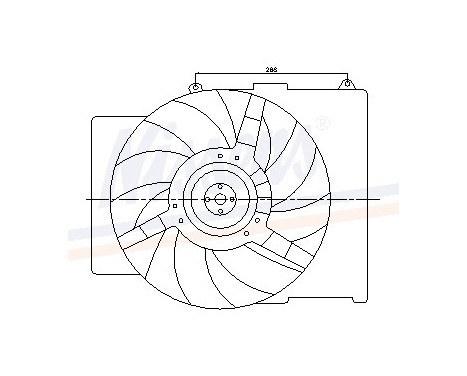 Fan, radiator 85182 Nissens