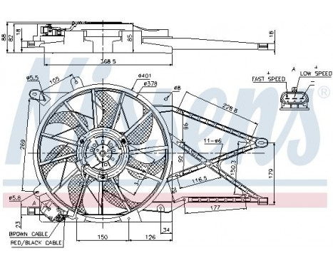 Fan, radiator 85185 Nissens, Image 7