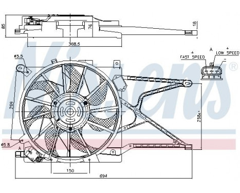 Fan, radiator 85188 Nissens, Image 7