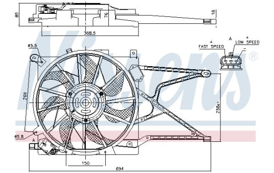 Fan, radiator 85188 Nissens, Image 7