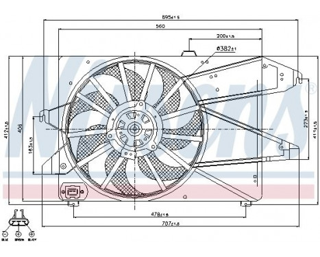 Fan, radiator 85191 Nissens, Image 7