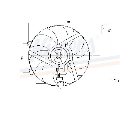 Fan, radiator 85193 Nissens