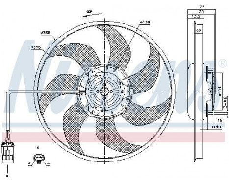 Fan, radiator 85194 Nissens, Image 7