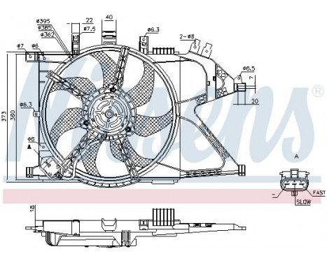 Fan, radiator 85195 Nissens, Image 7