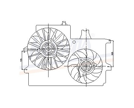 Fan, radiator 85201 Nissens