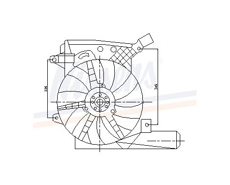 Fan, radiator 85203 Nissens