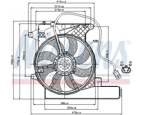 Fan, radiator 85203 Nissens, Image 2