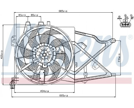 Fan, radiator 85208 Nissens, Image 7
