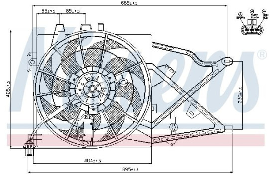 Fan, radiator 85208 Nissens, Image 7