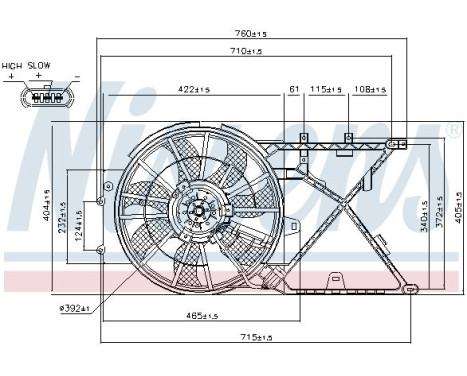 Fan, radiator 85210 Nissens, Image 7