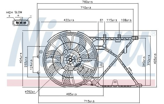 Fan, radiator 85210 Nissens, Image 7