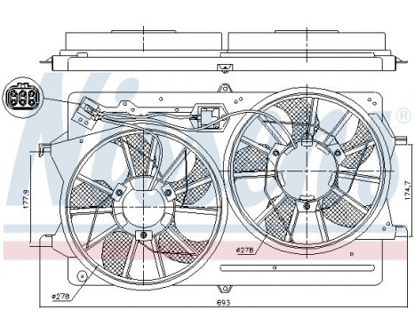 Fan, radiator 85214 Nissens, Image 7