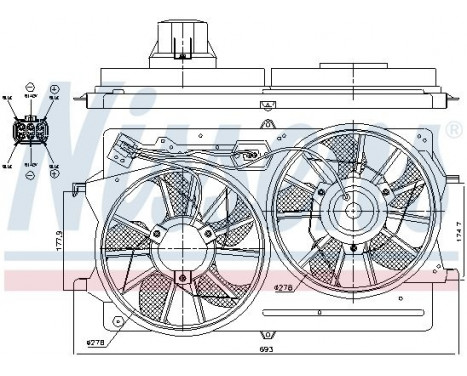 Fan, radiator 85215 Nissens, Image 8