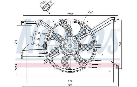Fan, radiator 85243 Nissens, Image 7