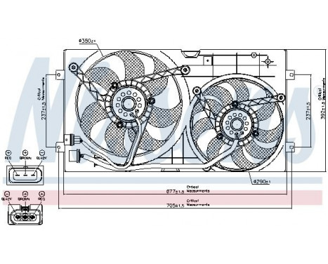 Fan, radiator 85250 Nissens, Image 8