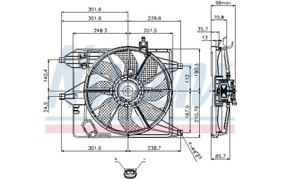 Fan, radiator 85252 Nissens, Image 7