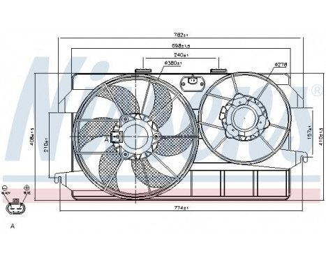 Fan, radiator 85262 Nissens, Image 7