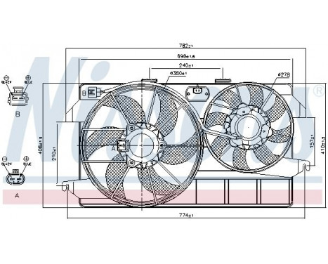 Fan, radiator 85263 Nissens, Image 8