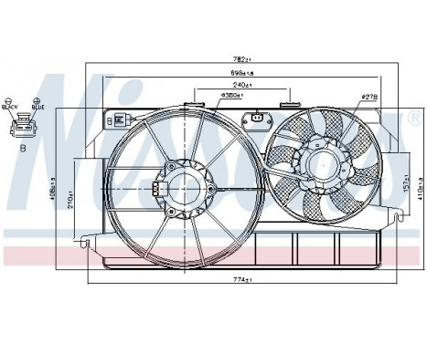 Fan, radiator 85264 Nissens, Image 8