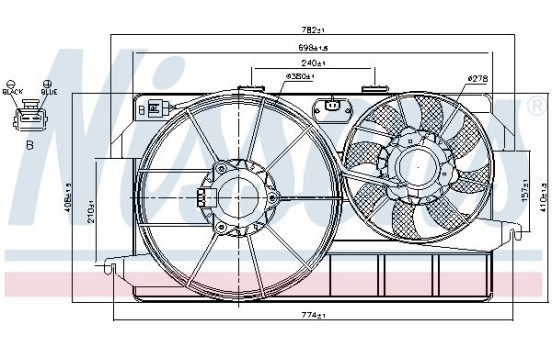 Fan, radiator 85264 Nissens, Image 8