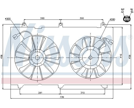 Fan, radiator 85269 Nissens, Image 2