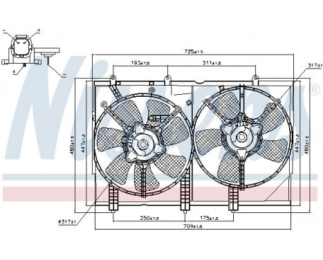 Fan, radiator 85276 Nissens, Image 4