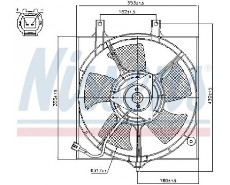 Fan, radiator 85281 Nissens, Image 7