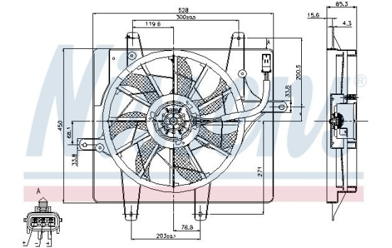 Fan, radiator 85289 Nissens, Image 8