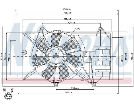 Fan, radiator 85327 Nissens, Image 7