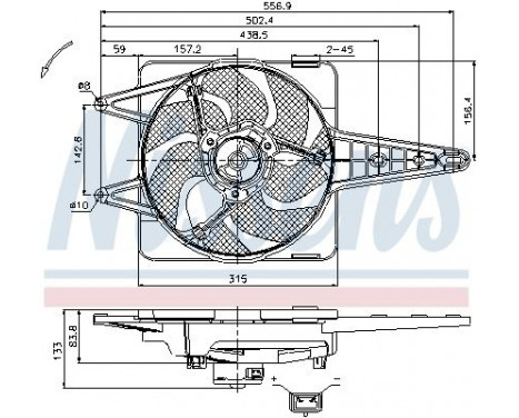 Fan, radiator 85341 Nissens, Image 7