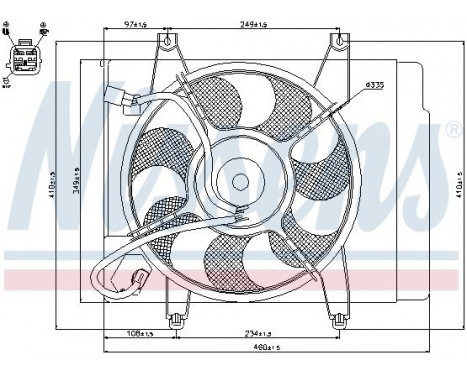 Fan, radiator 85344 Nissens, Image 2