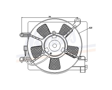 Fan, radiator 85347 Nissens