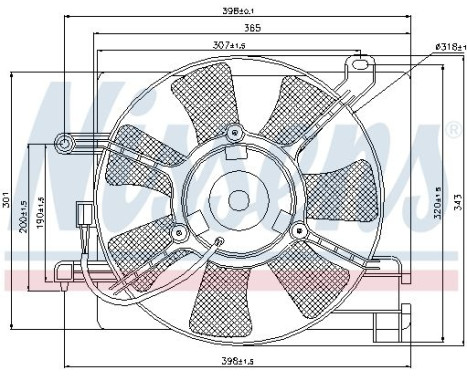 Fan, radiator 85347 Nissens, Image 2