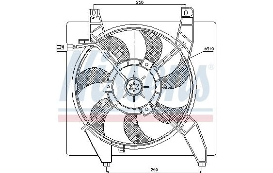 Fan, radiator 85363 Nissens, Image 2