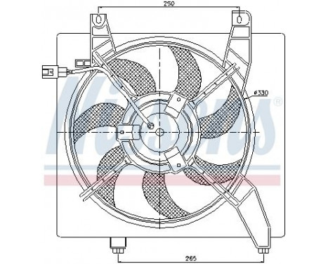 Fan, radiator 85364 Nissens, Image 2